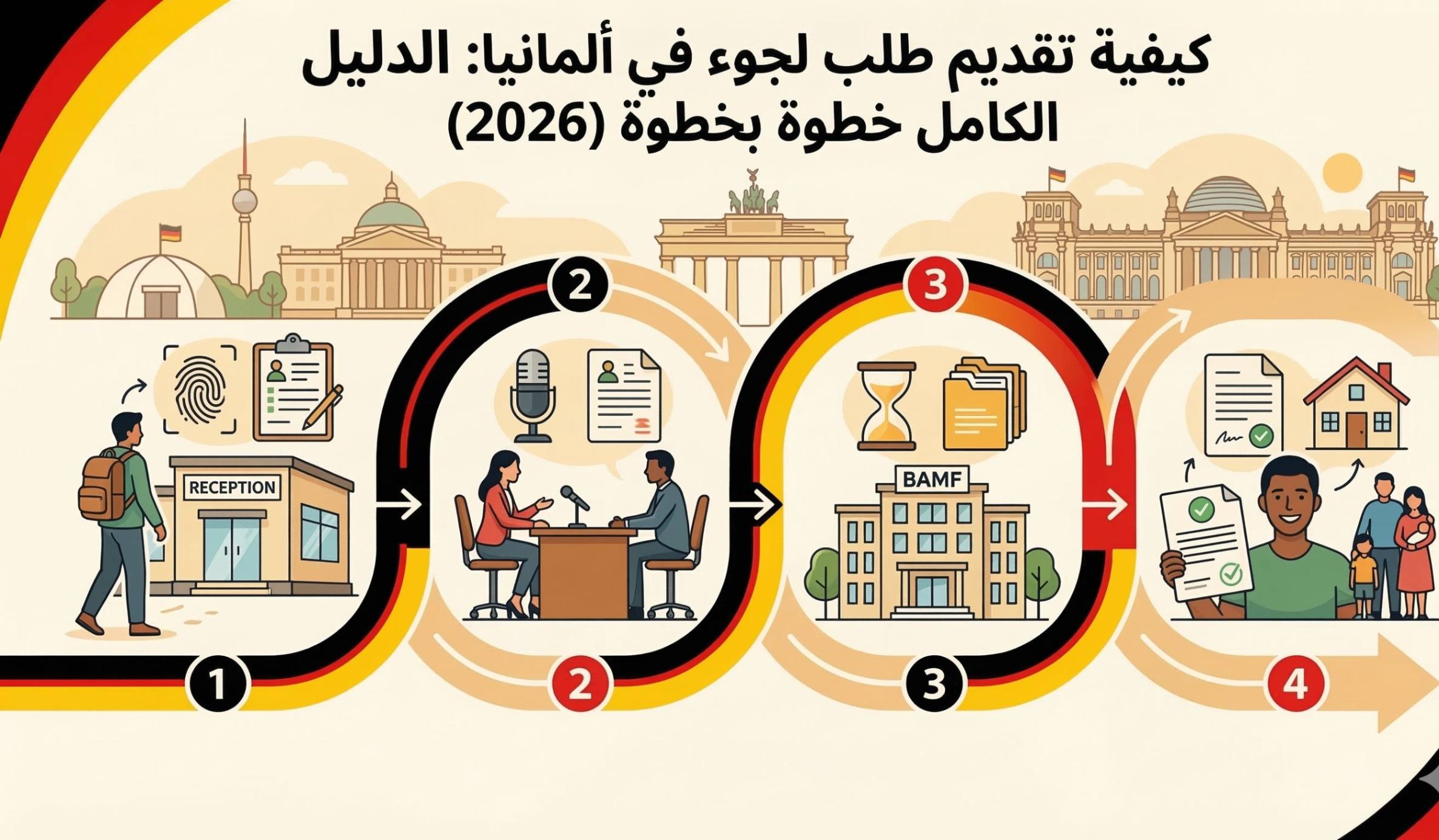 تقديم اللجوء في ألمانيا 2026: الدليل الشامل خطوة بخطوة [تحديث الإجراءات]