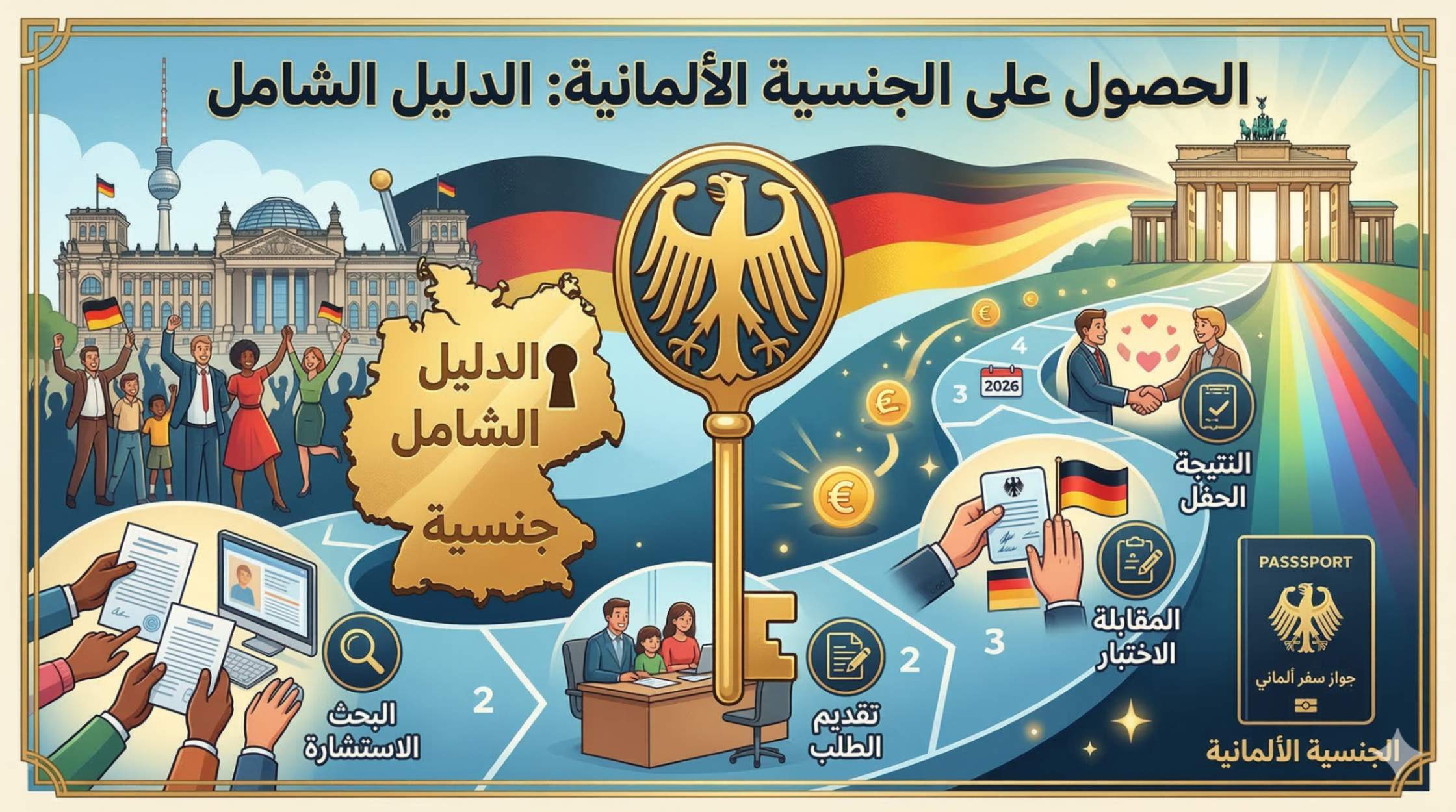 الجنسية الألمانية 2026: الدليل الشامل للشروط والخطوات والتكاليف بعد قانون 2024 [من أول محاولة]